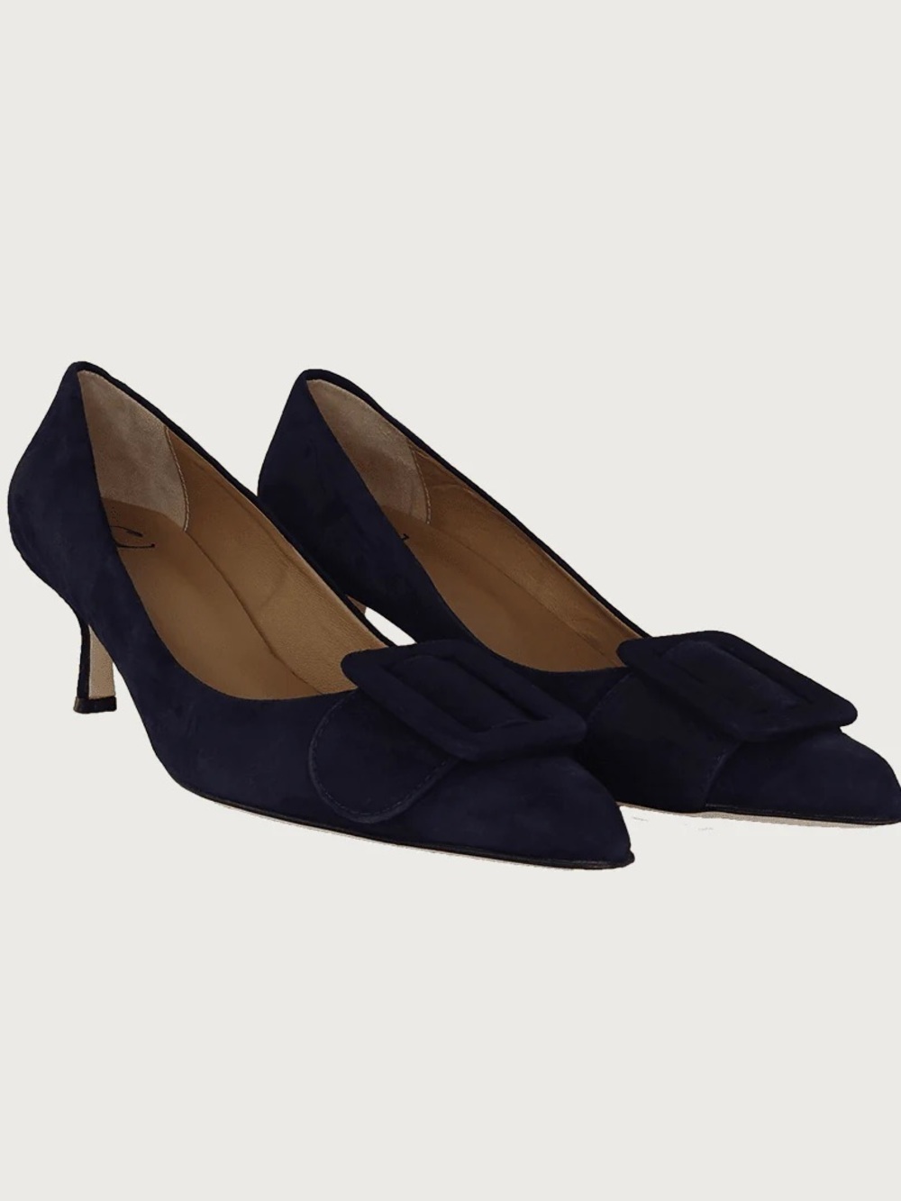 Andrea Carrano Milk Suede Kitten Heel